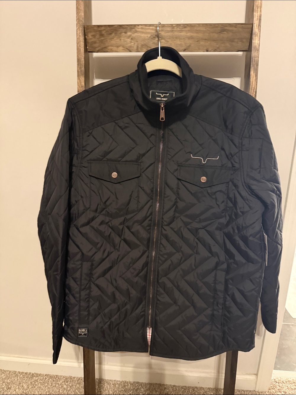 Kimes Ranch Black Quilted Puffer Jacket